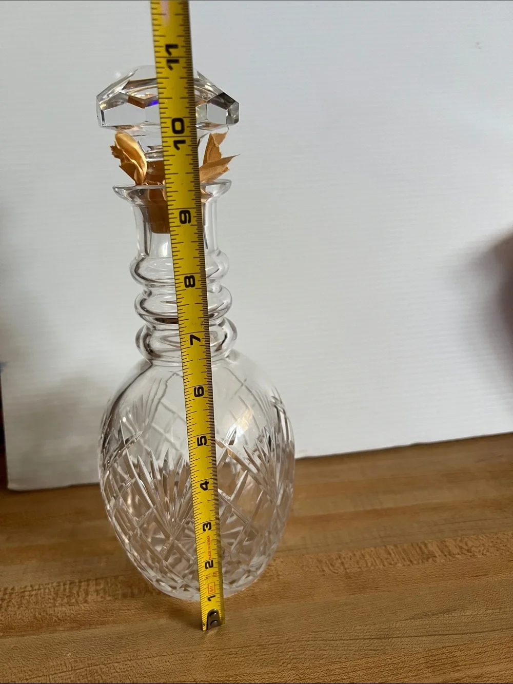 Wedgwood Clear Crystal Cut Glass Decanter with Faceted Stopper